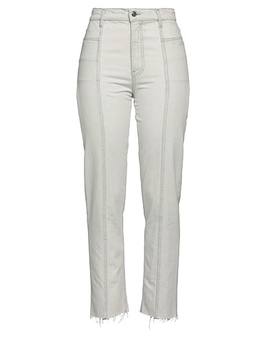 IRO Denim trousers Light grey 100% Cotton