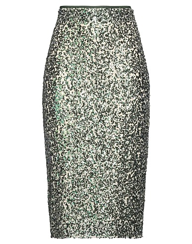 ANNA MOLINARI Midi skirt Military green 93% Polyester, 7% Elastane