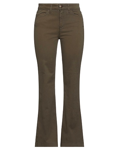 SHAFT Casual trouser Military green 98% Cotton, 2% Elastane