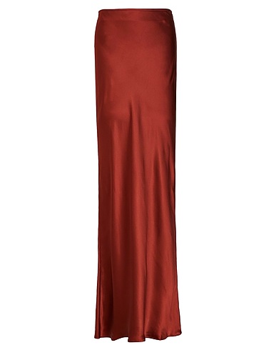 8 by YOOX Maxi Skirts Rust 100% Silk