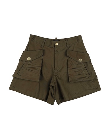 DSQUARED2 Shorts & Bermuda Verde militare 98% Cotone, 2% Elastan