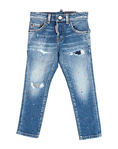 DSQUARED2 Denim pants Blue 99% Cotton, 1% Elastane, Cowhide