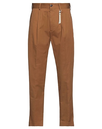 GAZZARRINI Casual pants Brown 97% Cotton, 3% Elastane