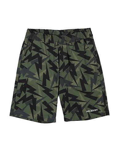 NEIL BARRETT Shorts & Bermuda Military green 100% Cotton