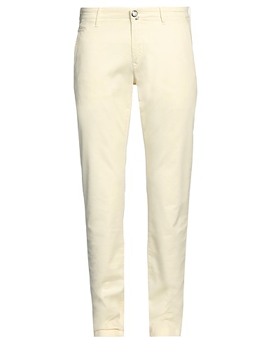 JACOB COHЁN Casual trouser Cream 55% Cotton, 42% Lyocell, 3% Elastane