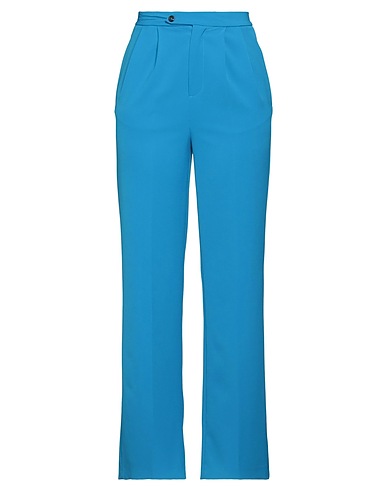 ALESSANDRO ENRIQUEZ Casual trouser Azure 95% Polyester, 5% Elastane