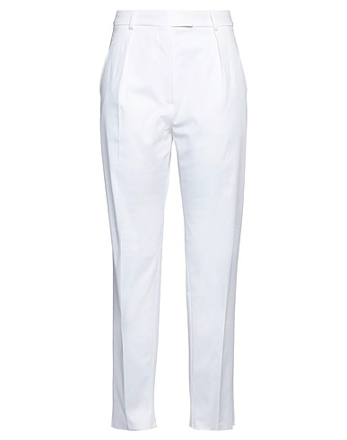 MAX MARA STUDIO Pantalone Bianco 95% Cotone, 5% Elastan