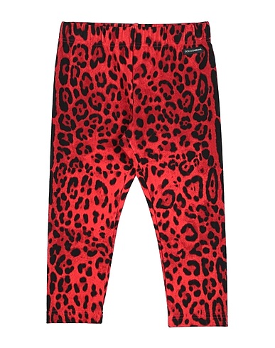 DOLCE&GABBANA Leggings Red 90% Cotton, 10% Elastane, Polyester