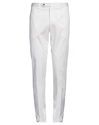 PT Torino Casual trouser White 97% Cotton, 3% Elastane