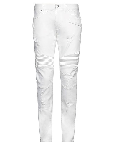 ARMANI EXCHANGE Denim trousers White 91% Cotton, 7% Elastomultiester, 2% Elastane