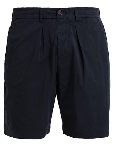 UNIVERSAL WORKS Shorts & Bermuda Midnight blue 97% Cotton, 3% Elastane