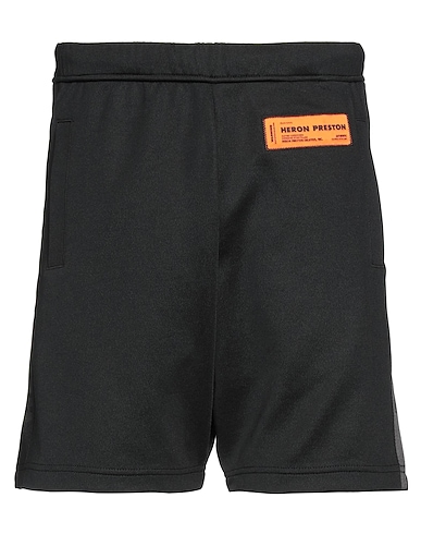 HERON PRESTON Shorts & Bermuda Black 52% Polyester, 48% Organic cotton, Polyamide