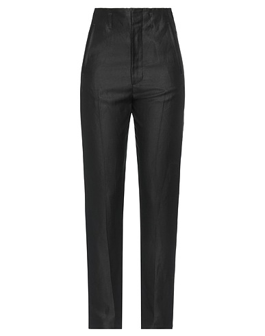 JUCCA Casual trouser Black 64% Linen, 36% Viscose