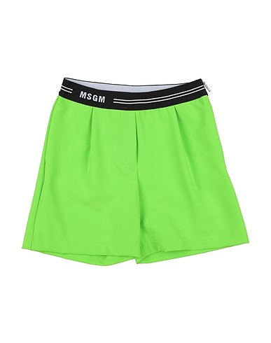MSGM Shorts & Bermuda Lime green 95% Polyester, 5% Elastane