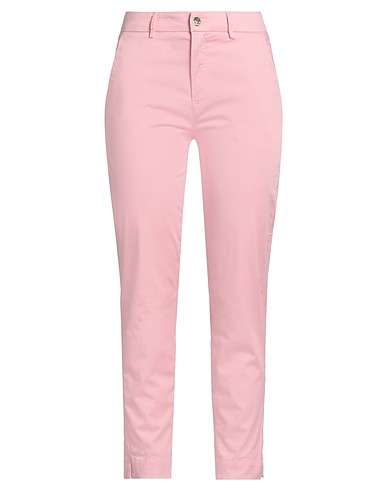 KAOS JEANS Casual pants Pink 96% Cotton, 4% Elastane