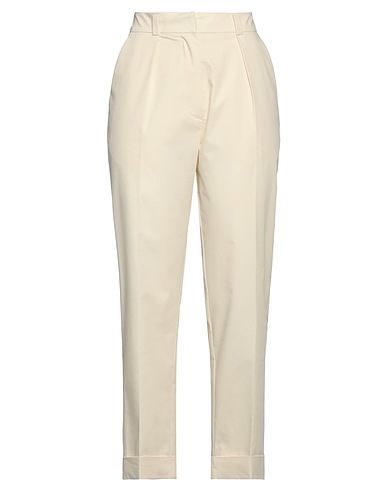 I HEART Pantalone Avorio 62% Cotone, 33% Poliestere, 5% Elastan