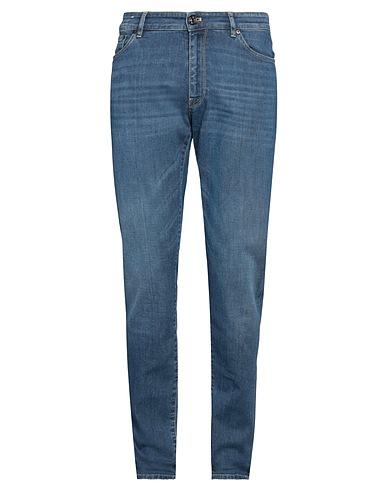 PT Torino Denim trousers Blue 92% Cotton, 6% Elastomultiester, 2% Elastane