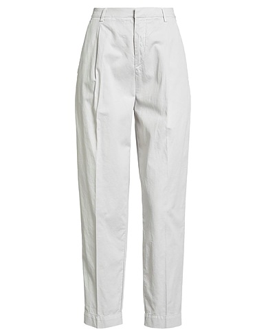 ROŸ ROGER'S Casual pants Light grey 70% Cotton, 28% Linen, 2% Elastane