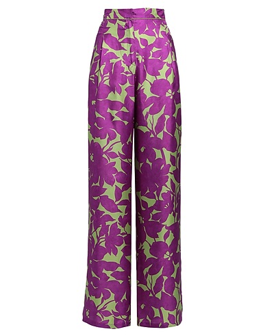 MAX MARA STUDIO Casual trouser Mauve 100% Silk