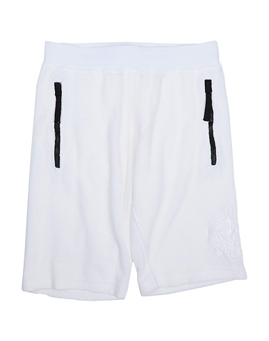 STONE ISLAND JUNIOR Shorts & Bermuda White 100% Cotton