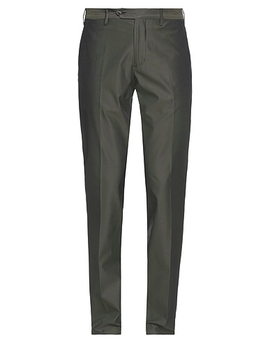 LARDINI Casual trouser Military green 100% Cotton