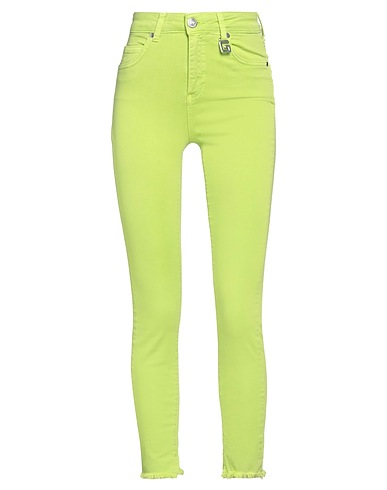 GAëLLE Paris Denim trousers Lime green 98% Cotton, 2% Elastane