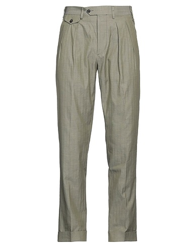 LARDINI Casual trouser Sage green 98% Cotton, 2% Cashmere