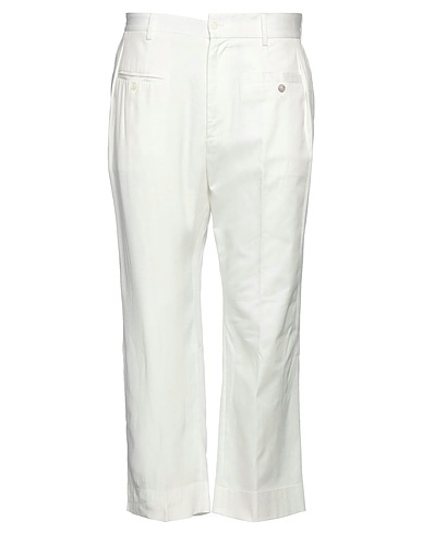 DOLCE&GABBANA Casual trouser White 50% Viscose, 49% Cotton, 1% Elastane