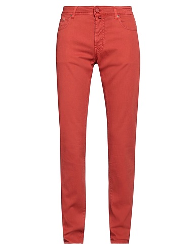 JACOB COHЁN Casual trouser Brick red 67% Cotton, 31% Lyocell, 2% Elastane, Polyester