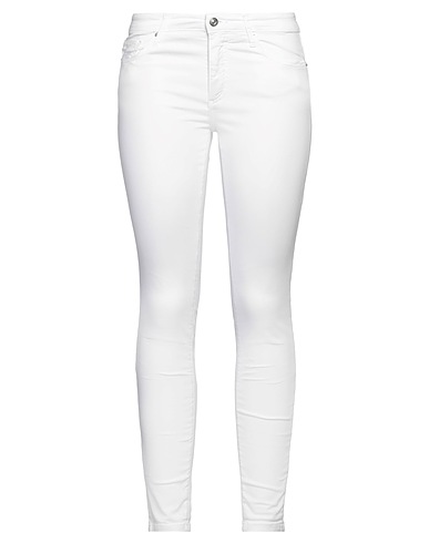 ARMANI EXCHANGE Casual trouser White 98% Cotton, 2% Elastane