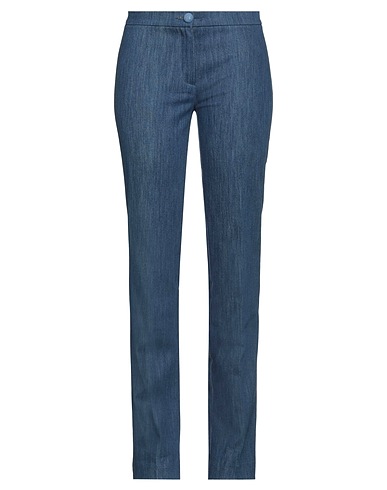 DANIELA DREI Denim trousers Blue 98% Cotton, 2% Elastane