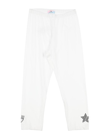 CHIARA FERRAGNI Leggings White 95% Cotton, 5% Elastane