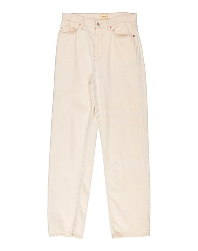 BELLEROSE Denim trousers Ivory 57% Cotton, 33% Lyocell, 10% Polyester