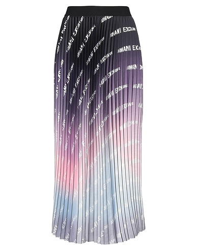 ARMANI EXCHANGE Long skirt Dark purple 100% Polyester, Elastane