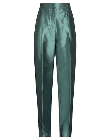 EMPORIO ARMANI Casual trouser Emerald green 66% Polyester, 34% Silk