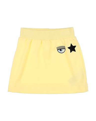 CHIARA FERRAGNI Skirt Yellow 96% Cotton, 4% Elastane