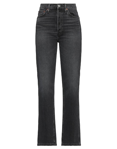 RE/DONE Denim pants Black 95% Cotton, 4% Elastomultiester, 1% Lycra®