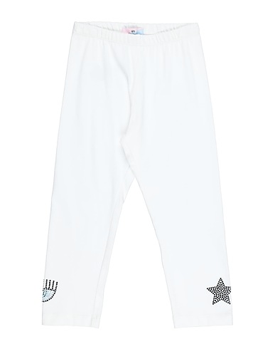 CHIARA FERRAGNI Leggings White 95% Cotton, 5% Elastane