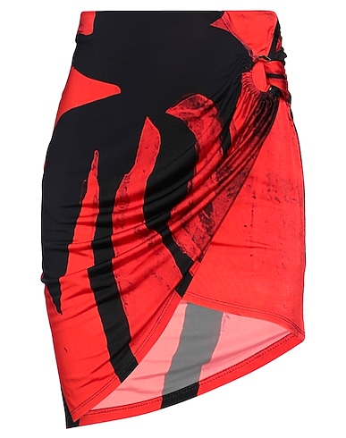 LOUISA BALLOU Mini skirt Red 90% Viscose, 10% Elastane