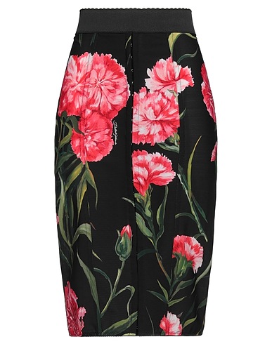 DOLCE&GABBANA Midi skirt Black 84% Polyamide, 16% Elastane