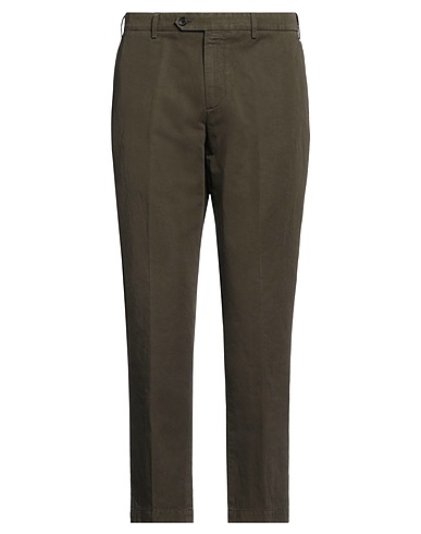 LARDINI Casual trouser Dark green 58% Cotton, 42% Linen