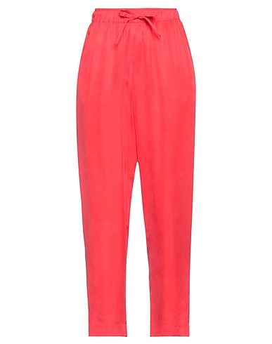 EMMA & GAIA Casual trouser Tomato red 60% Cupro, 40% Viscose