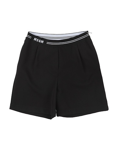 MSGM Shorts & Bermuda KIDS Black 95% Polyester, 5% Elastane