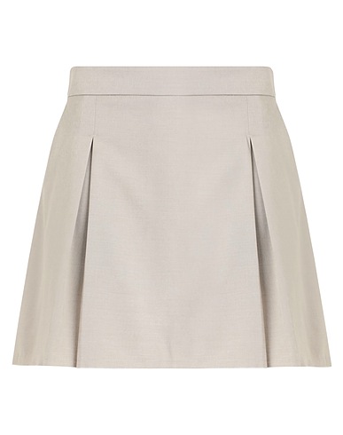 TOPSHOP Mini skirt Khaki 90% Polyester, 6% Viscose, 4% Wool