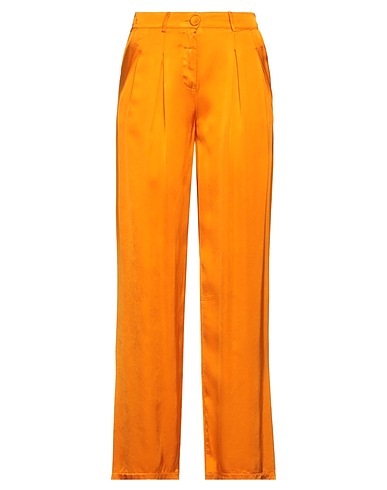 BRAND UNIQUE Casual trouser Orange 100% Viscose