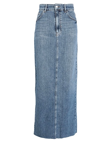 TOPSHOP Denim skirt Blue 92% Cotton, 8% Elastomultiester