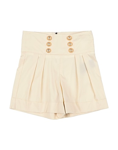 BALMAIN Shorts & Bermuda Ivory 71% Cotton, 25% Polyamide, 4% Elastane