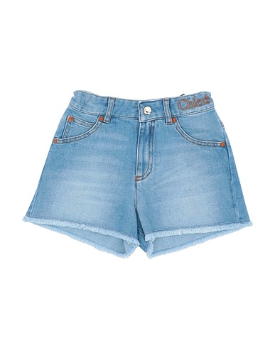 CHLOÉ Denim shorts Blue 88% Cotton, 11% Polyester, 1% Elastane