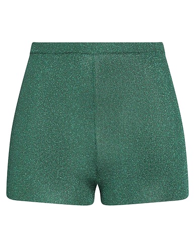 VALENTINO GARAVANI Shorts & Bermuda Green 82% Viscose, 16% Metallic fiber, 2% Polyester