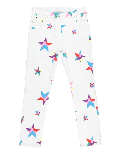 STELLA McCARTNEY KIDS Denim pants White 99% Organic cotton, 1% Elastane